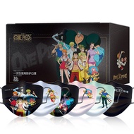 海氏海诺 一次性使用防护口罩 独立包装30只 海贼王IP潮款渐变色卡通印花成人防尘口罩航海王