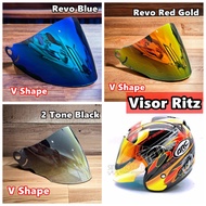 Visor AR-C Rit-z Siang Malam Helmet Visor Rainbow GOLD LIGHT SMOKE DARK SMOKE AR1 AR2 AR3 AR4 AR5