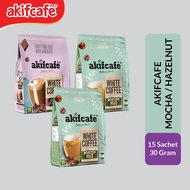 Akifcafe 3 in 1 White Coffee Combo 3 Bag Hazelnut + Hazelnut + Mocha (30gX15 sec)