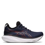 Asics เจลสำหรับสุภาพบุรุษรองเท้าวิ่ง Nimbus 25 (เที่ยงคืน/EC สีแดง)