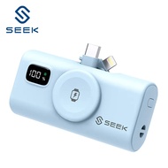 【SEEK】PW-517 三合一迷你快充口袋電源 5000mAh 藍色