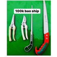 4 bonsai care tools including 1 pruning shears - 1 pruning shears - 1 cutting saw - 1 branch saw