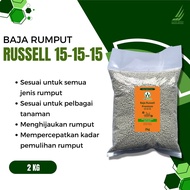 [2KG] Baja Rumput Karpet Russell Premium 15-15-15 Untuk Semua Jenis Rumput Premium Carpet Grass Fert