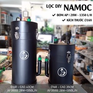 Lọc Diy Namoc Fi168 28W~1350L/H (Cao 22Cm ) - Lọc Chế Mập Lùn Cho Bể Cá Cảnh Thuỷ Sinh