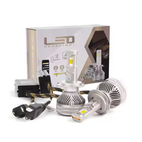 Super Bright 3Colors H7 Canbus LED Headlights H1 880 881 9005 H11 LED Fog Lights APP Controls Color