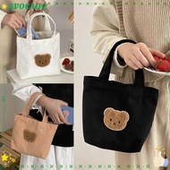 AVOCAYY Mini Tote Bag, Container Small Bear Handbags,  Cloth Picnic Canvas Lunch Box