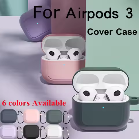 Silicone Cover Case For apple Airpods 3 Case With Anti Dust Sticker Bluetooth Case For Air Pods 3 Ea
