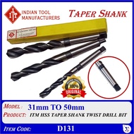 D131 (31mm TO 50mm)  ITM HSS TAPER SHANK METAL DRILL BIT I78 (Made in India)  TWIST DRILL BIT