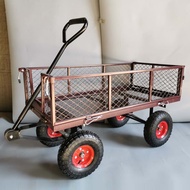 HY-JD Platform Trolley Trolley Four-Wheel Flat Trailer Folding Cart Household Trolley Platform Trolley Stall Trolley Car