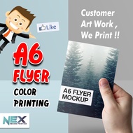 Supply A6 Flyer / Brochure Colour Digital Printing Gloss Art Paper 128g