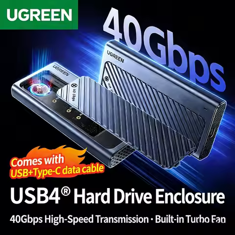 UGREEN CM850 USB4 40Gbps M.2 NVMe Enclosure, Thunderbolt 3/4, Type-C External SSD for Apple Laptops,
