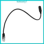 KOKO Lightweight 3 5mm Mobile Phone Headset to RJ9 Adapter Flexible Cable 31cm Length