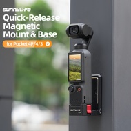 For DJI Osmo Pocket 4P/4/3 Quick Release Magnetic Bracket Adjustable Base Portable Photography Acces