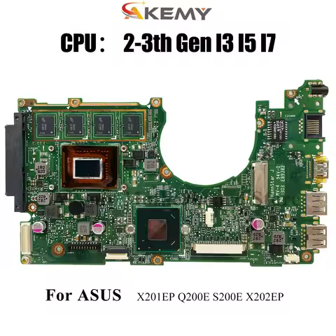 X202E Laptop Motherboard For ASUS VivoBook X202EV X201EP X202EP X202E S200E Q200E Mainboard With I3 