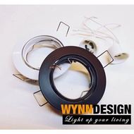 Wynn Design Eyeball Casing GU10 Holder Spotlight Recessed Eyeball LED Downlight Casing Ceiling Light (EB-1H/GU10-RD)