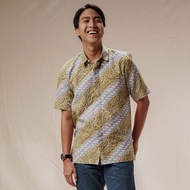 Mandalas Men's Short Sleeve Batik Shirt Anjali