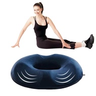 【Duha】Comfortable Memory Foam Donut Tailbone Cushion หมอนสำหรับริดสีดวงทวาร Treatment Prostate Pregnancy Seat Cushion Dark Blue