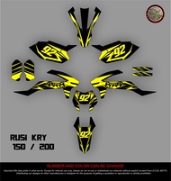 Decals Sticker Motorcycle Decals Sticker for RUSI KRY 150/200 yellow/black design 008