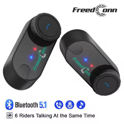 Freedconn T Com VB Motorcycle Intercom Helmet Headset Bluetooth Headphone BT 5.0 FM Music Share Grou