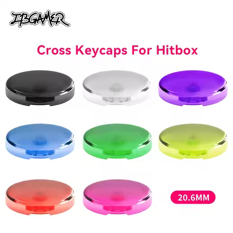 Haute42 TBGamer 8pcs 20.6mm Hitbox Button Caps For Leverless Arcade Controller Cross Keycaps For Hit