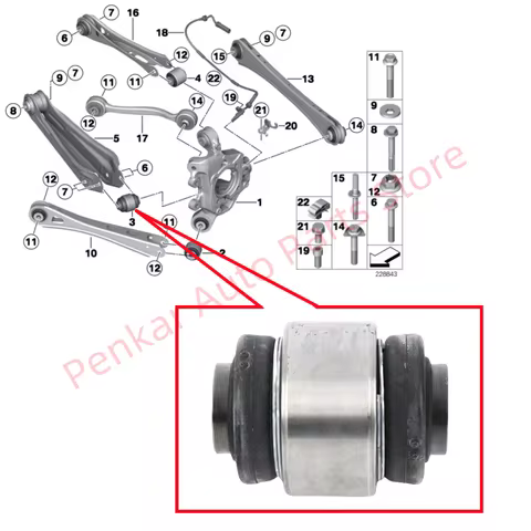 33326790493 Rear Control Arm Bushing For BMW X3 F25 X4 F26
