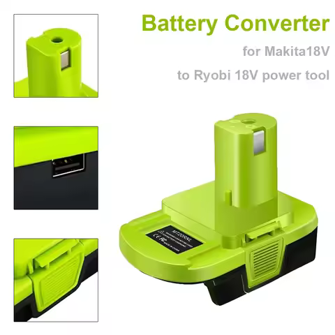 MT20RNL Battery Adapter High Quality For Ryobi 18V Tools,Converts For Makita 18V Li-Ion Battery To R