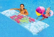 美國 INTEX59720 全新彩色花朵日光浴浮排183*69公分 充氣浮床 水上浮排 充氣墊 促銷價