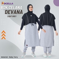 Rok Celana Olahraga Rocella Devana - Rok Senam Wanita Muslim Rok Celana Rocela Sepeda Midi Skirt Warna Hitam Abu