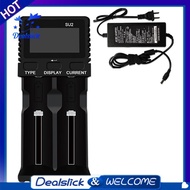SU2 Smart Charger 2 Slots Fast Charge for 26800 for 32650 21700 32700 Rechargeable Lithium Battery U