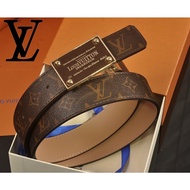 Ready Stock  LV High Quality Genuine Leather Fashion Business Durable Belt Unisex Belt Leather Belt