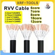 Pure Copper 6 Core 7 Core 8 Core 10 Core 12 Core RVV Cable Multi core power cord Signal Control Cabl