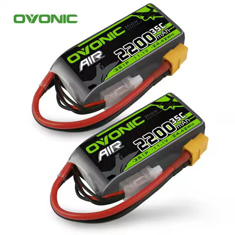 Ovonic 3S 11.1V 35C 2200MAh Lipo Battery with XT60 Plug for RC FPV Airplane Quadcopter Helicopter Dr