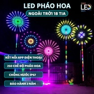 18-beam Outdoor Fireworks Led, Adjustable App, Beam Frame Included (No Column Included), Outdoor Dec