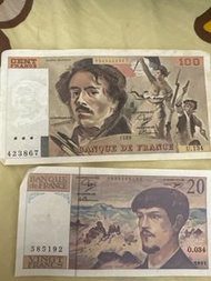 1989 法郎 $100舊法國紙幣
