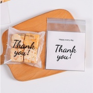 YUEW Plastic Coockies OPP THANK YOU 14x14cm 14 cm x 14 cm + 3 cm Contents 100pcs Souvenir Candy Wrap
