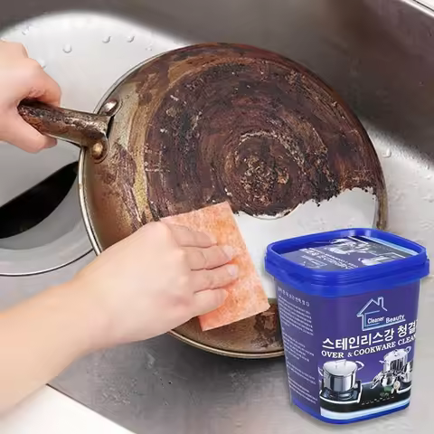 400g Stainless Steel Clean Paste Multifunctional Stain Remover Kitchenware Clean Paste Remove Stain 