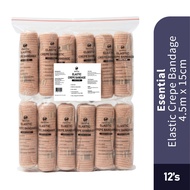 ESENTIAL Elastic Crepe Bandage (15cm x 4.5m) 12's for Bandage Wrap, Bandage Dressing, Bandage Tape H