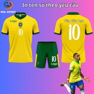 ( Sesame elastic fabric) Brazil yellow home football shirt 2024/2025, football shirt with name and n