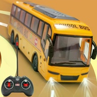 Light-Up Electric RC Bus: 27Mhz Radio-Controlled School/Tour/City Model – Kids’ Boys’ Remote Toy Bus