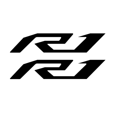 for Yamaha R1 Logo Pair X2 2015 2016 YZF R1 Vinyl Decal Stickers set 8" X 1.5"