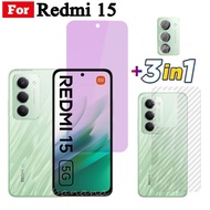 Redmi 15 Anti Blue Light RayTempered Glass Redmi 15C 14C 13C Anti-Spy Tempered Glass Screen Protecto