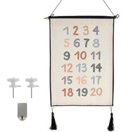 Numbers Poster for Wall Numbers Poster Set Polyester Numbers Banner Wall Hanging Decor Creative Numbers Hanging Wall Art 50 x 35cm Numbers Banner Wall Hanging Decor for Toddler Playroom Numbers Hanging Wall Art for Nursery