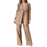 ZANZEA | Zanzea ชุดวอร์มเสื้อสูทแขนยาวคอปกผู้หญิง2ชิ้น ชุดกางเกงขาม้าทึบชุดวอร์มแฟชั่นฤดูใบไม้ร่วง