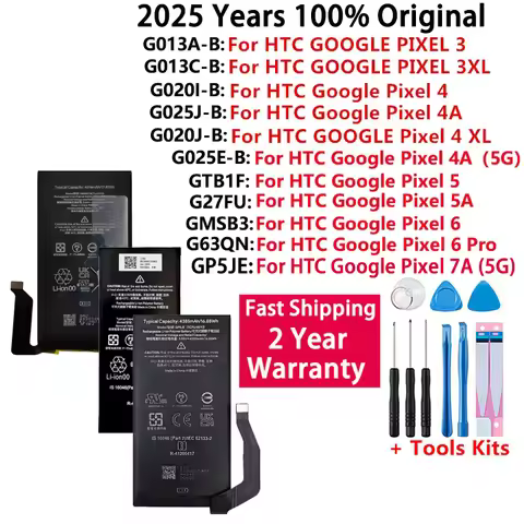 GP5JE GMSB3 G63QN Original Battery For HTC GOOGLE PIXEL 3 Pixel3 XL 3XL 4XL Pixel4 XL 4A 4 5A 5 5G 6