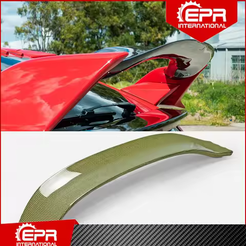 For Civic FK8 2017+ VRSAR1 Style Yellow Kevlar Carbon Fiber Rear Wing Flap Glass Fiber Wing Blade Li