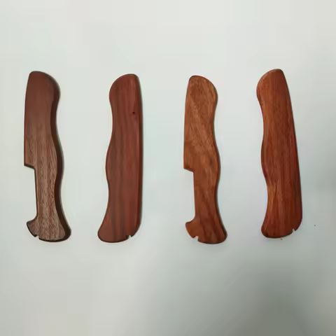 1 Pair Natural Solid Wood Material Knife Handle Shank Patches For 111MM Victorinox Swiss Army Knives