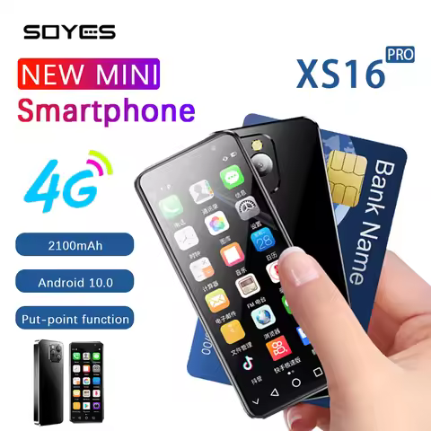 SOYES XS16 Pro Mini Smartphone 4Inch Octa-Core 4GB RAM+128GB ROM Mobile Phones 2100mAh Android 10 Fa