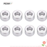 PEONIES 8Pcs Damper Spacer Washer, Silver Tone Aluminium Alloy Shock Absorber Spacer, Portable d2.6xD5x2 Grommet Spacer Pads for RC Model Car
