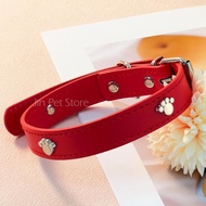 Leather Collar [Foot Mount] for Dogs and Cats from 1kg to 25kg - Jin Pet