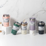 Tyeso Vacuum Insulated Tumbler Straw Water Bottle 600ml